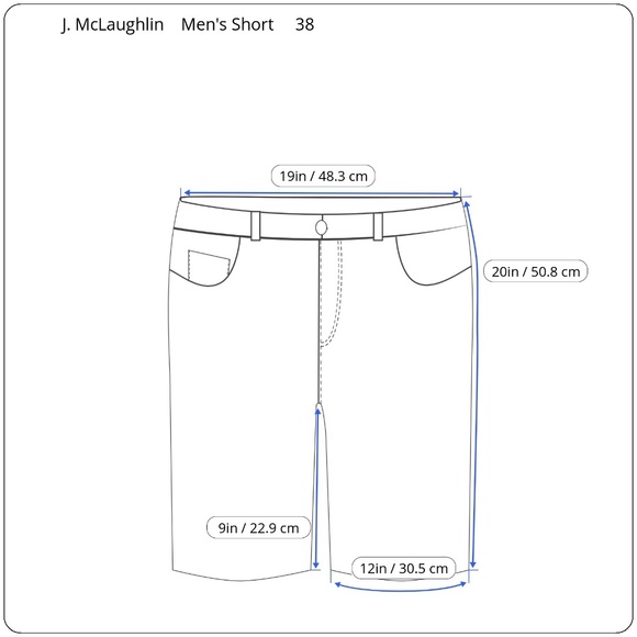 J. McLaughlin Menswear Shorts Size 38 Red Cotton Casual Summer - Picture 6 of 6